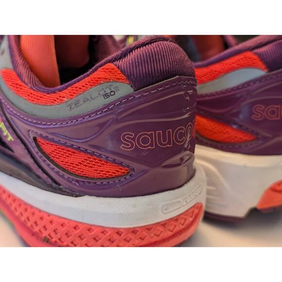 Saucony Zealot ISO 2 Running Shoes - Women’s Size 7 - Berry/Coral/Orange - Picture 5 of 8